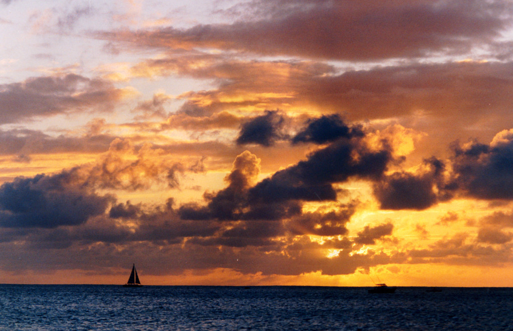 Sonnenuntergang Karibik Strand 